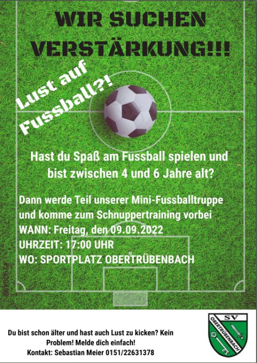 Schnuppertraining Fuba web